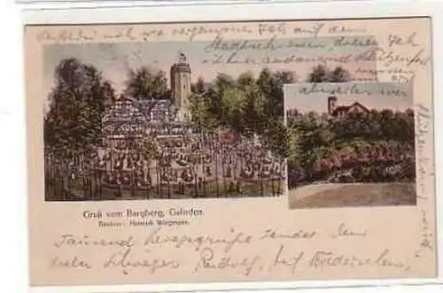 40068 Feldpost Ak Gruß vom Burgberg Gehrden 1915