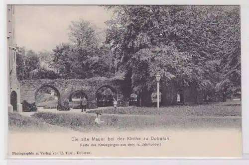 75933 AK Die alte Mauer bei der Kirche zu Doberan - Kreuzgangreste 12. Jh.