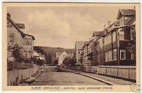 09818 Ak Braunlage obere Harzburger Strasse um 1930