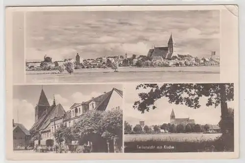 68141 Mehrbild Ak Grimmen Gesamtansicht, Platz d. Freundschaft, Kirche 1961