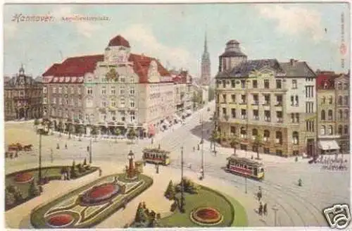 24598 Ak Hannover Aegideintorplatz mit Straßenbahn 1910