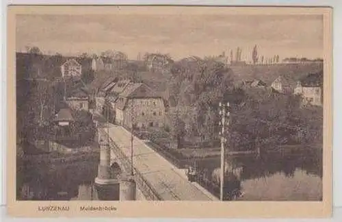 42432 Ak Lunzenau Muldenbrücke um 1930