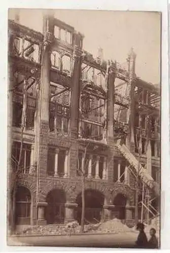 48144 Foto Ak Leipzig Volkshaus nach dem Brand 19.3.1920