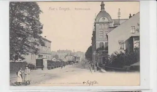 36919 Ak Aue im Erzgebirge Reichsstrasse 1909