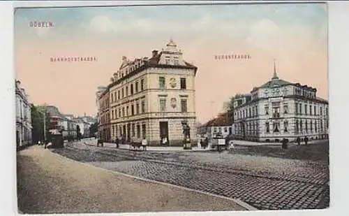 36880 Ak Döbeln Bahnhofs- und Burgstraße 1916