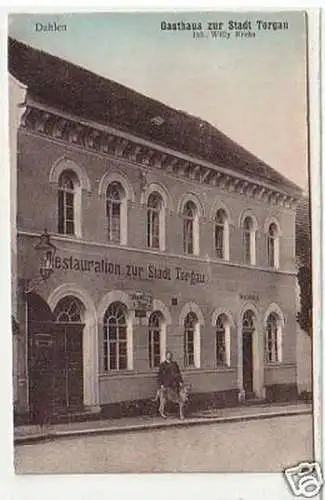 32819 Ak Dahlen Gasthaus zur Stadt Torgau 1917