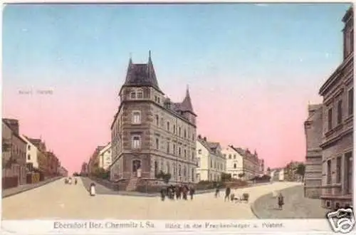 28590 Ak Ebersdorf bei Chemnitz Poststrasse 1911