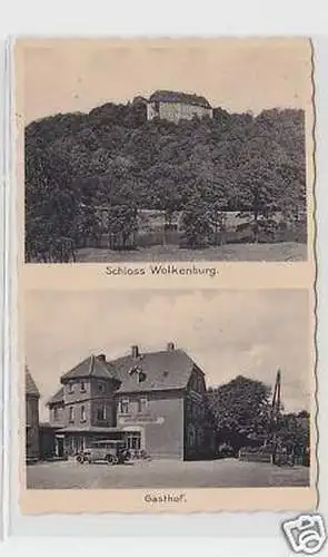 30385 Mehrbild-Ak Wolkenburg Schloß und Gasthof 1939