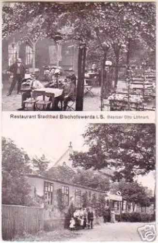 17883 Mehrbild Ak Bischofswerda Restaurant Stadtbad1915