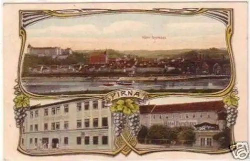 23547 Feldpost Ak Pirna Hotel Forsthaus 1915