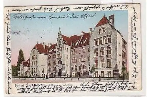 60798 Ak Erfurt königliche Baugewerk Schule 1904