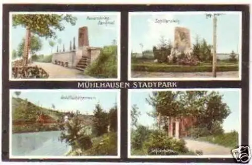 27658 Mehrbild Ak Mühlhausen Stadtpark 1910