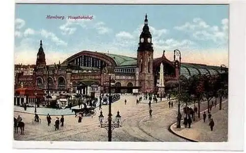 41018 Ak Hamburg Hauptbahnhof um 1910