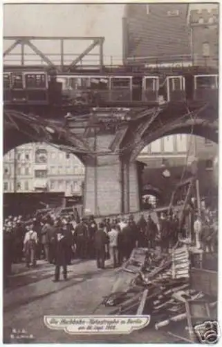 15336 Ak Berlin die Hochbahnkatastrophe September 1908