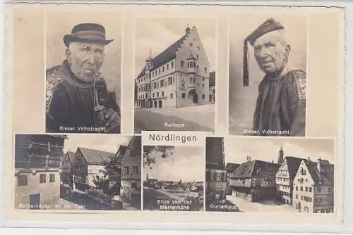 15708 Mehrbild Ak Nördlingen Gerberhäuser an der Eger usw. 1942