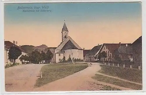 61666 Ak Bodenmais bayr. Wald Marktplatz mit Silberberg um 1910