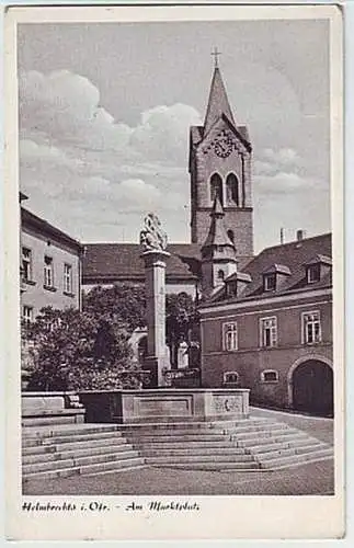 61244 Ak Helmbrechts in Oberfranken am Marktplatz 1955