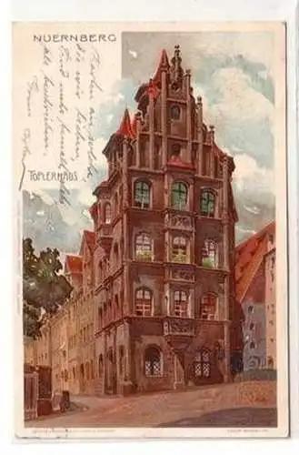 58302 Künstler Ak Nürnberg Toplerhaus 1898