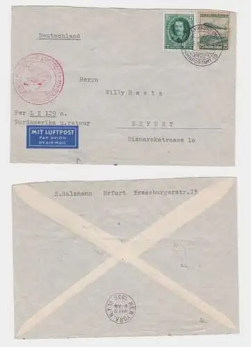 67361 Zeppelinpost Deutsche Luftpost LZ 129 Europa - Nordamerika und Retour 1936