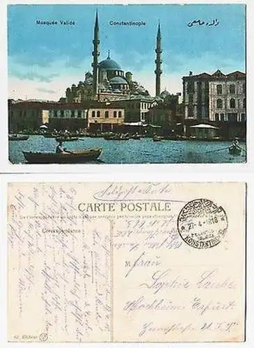 66757 Ak mit Feldpoststempel Türkei Feldpost Militär Mission Konstantinopel 1918