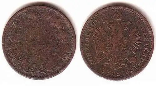 1 Kreuzer Kupfer Münze Österreich 1859 M