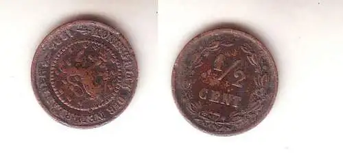 1/2 Cent Kupfer Münze Niederlande 1894