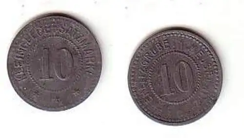 10 Pfennig Wertmarke Prehlitz Grube II Meuselwitz um1918