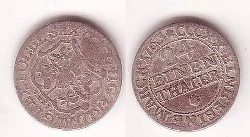 1/24 Taler Silber Münze Sachsen 1763