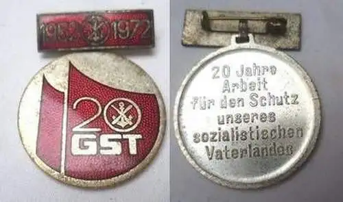 Emailliertes GST Abzeichen 20 Jahre 1952-1972