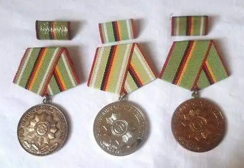 3 x DDR Verdienstmedaille des Ministerium des Innern