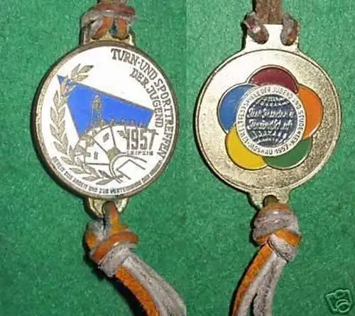 DDR Medaille Turn & Sporttreffen d. Jugend Leipzig 1957