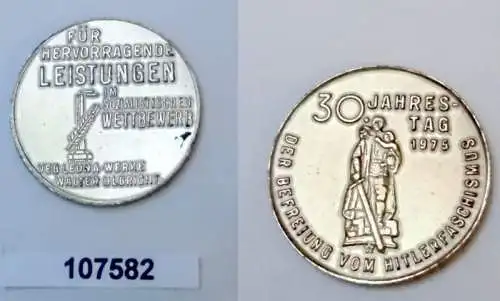 DDR Medaille VEB Leuna Werke Walter Ulbricht für hervorragende Leistungen 1975