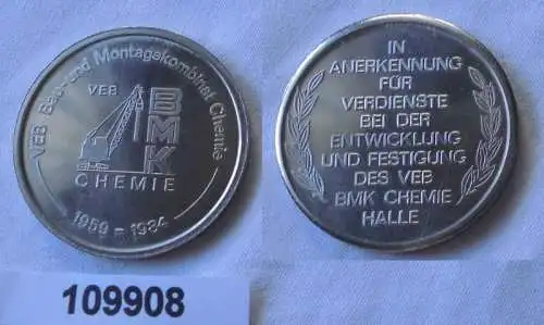 DDR Medaille VEB Bau- und Montagekombinat Chemie Halle 1959-1984 (109908)