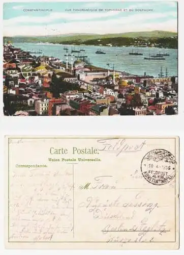 66753 Ak mit Feldpoststempel Türkei Feldpost Militär Mission Konstantinopel 1916