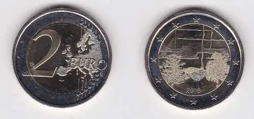 2 Euro Bi-Metall Münze Finnland Finnische Saunakultur 2018 (157684)