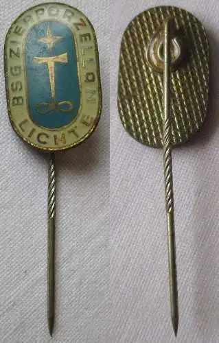 DDR Sport Anstecknadel Mitgliedsabzeichen BSG Zierporzellan Lichte (145799)