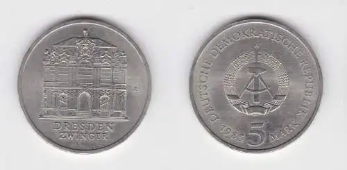 DDR Gedenk Münze 5 Mark Dresden Zwinger 1985 vz (136973)