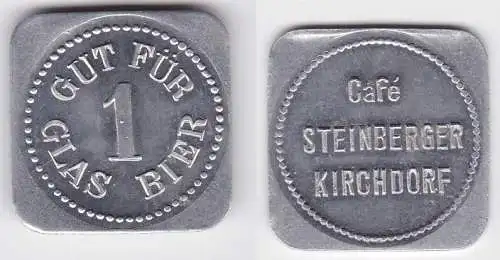 Aluminium Wertmarke Café Steinberger Kirchdorf Gut für 1 Glas Bier (123591)