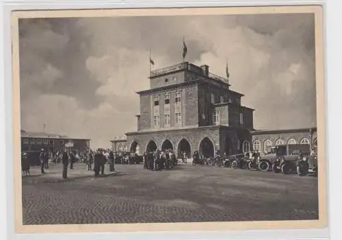 90594 Ak Chemnitz Flughafen mit Autos 1931