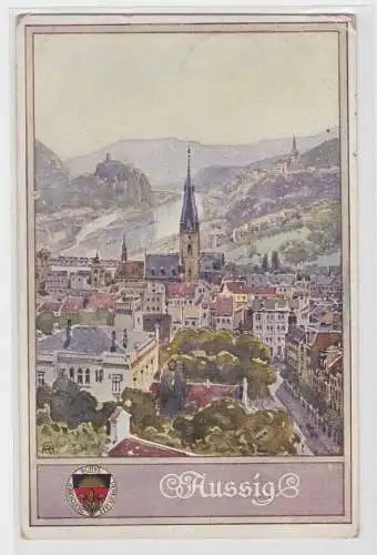 75097 Ak Aussig Ústí nad Labem Deutscher Schul Verein 1912