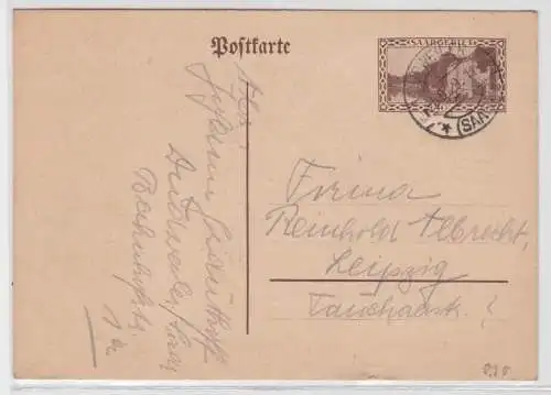 96918 Ganzsachen Postkarte Saargebiet Dudweiler 1929