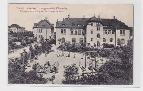 905822 AK Chemnitz - Königl. Landeserziehungsanstalt, Wohnhaus und Spielplatz