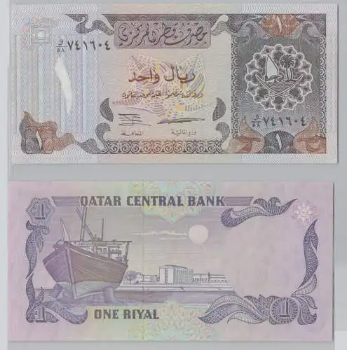 1 Riyal Banknote Qatar (1996) bankfrisch UNC Pick 14 (152642)