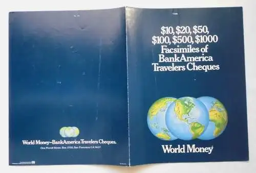 Seltenes Scheckvordruck Muster World Money-Bank um 1980 (132907)