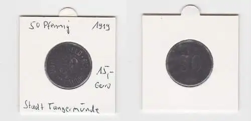 Seltene 50 Pfennig Marke Notgeld Stadt Tangermünde 1919 (132602)