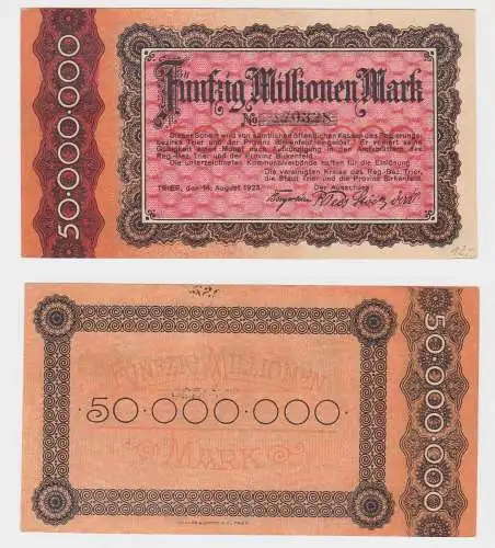 50 Millionen Mark Banknote Stadt Trier 14.8.1923 (130256)