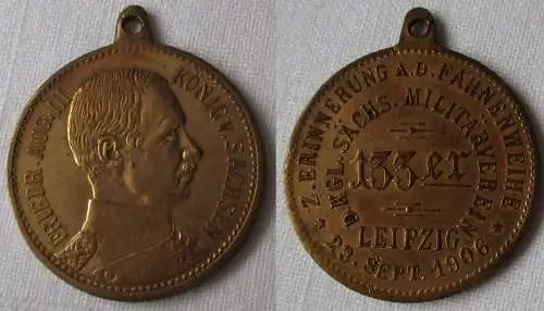 Seltene Medaille Fahnenweihe K.S. Militär Verein 133er Leipzig 1906 (126207)