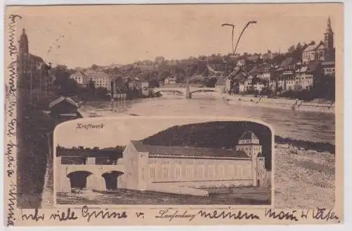 55275 Mehrbild Ak Laufenburg - Totalansicht und Kraftwerk 1920