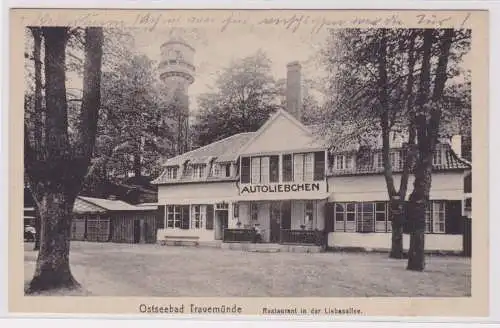 900853 AK Ostseebad Travemünde - Restaurant in der Liebesallee Autoliebchen 1921