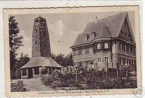 03766 Ak Gasthaus und Pension Wolf am weißen Stein 1928